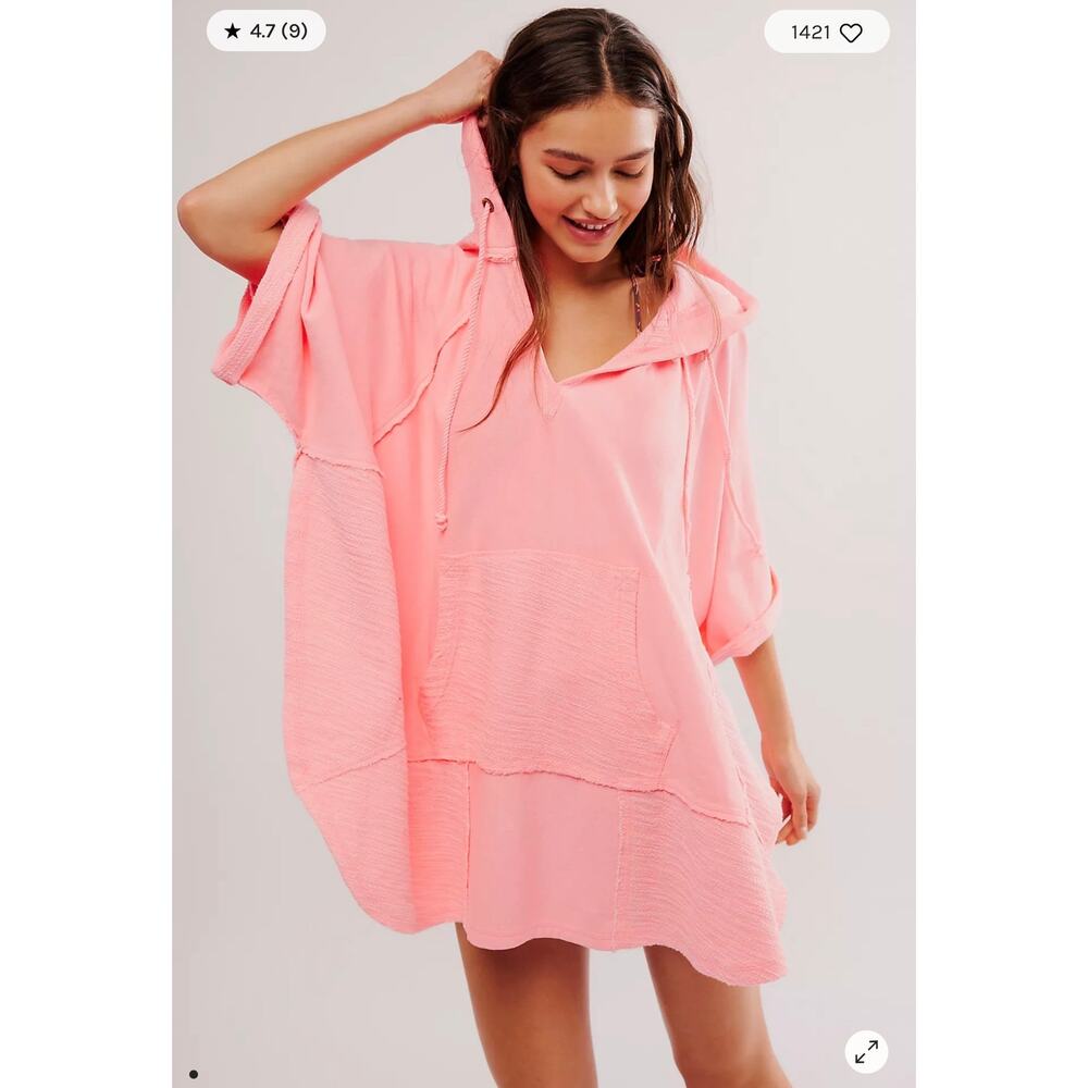 We the free So Fresh Poncho vibrant pink XS-S